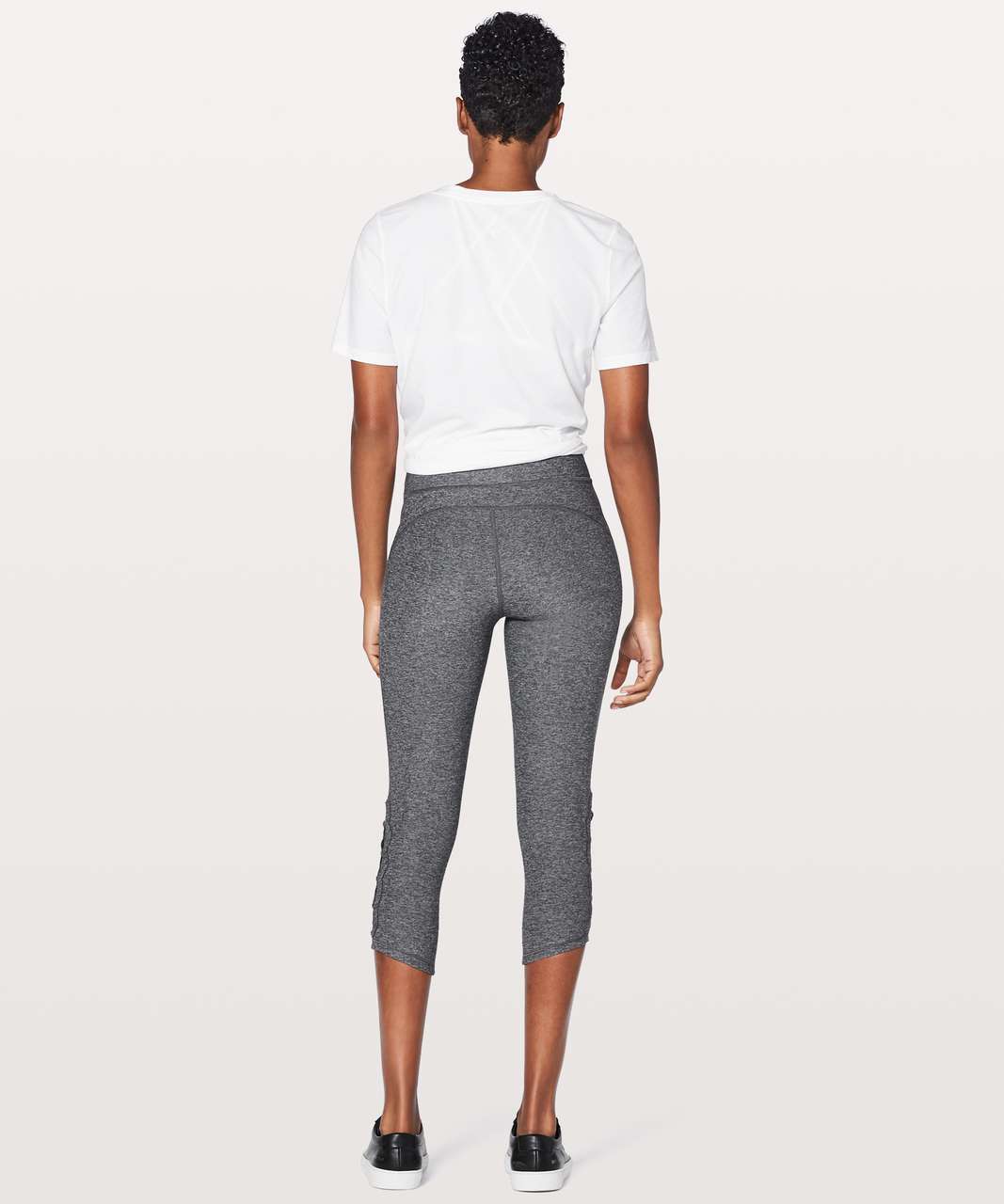 Lululemon Tied To It Crop 21" - Heathered Black / Dark Carbon