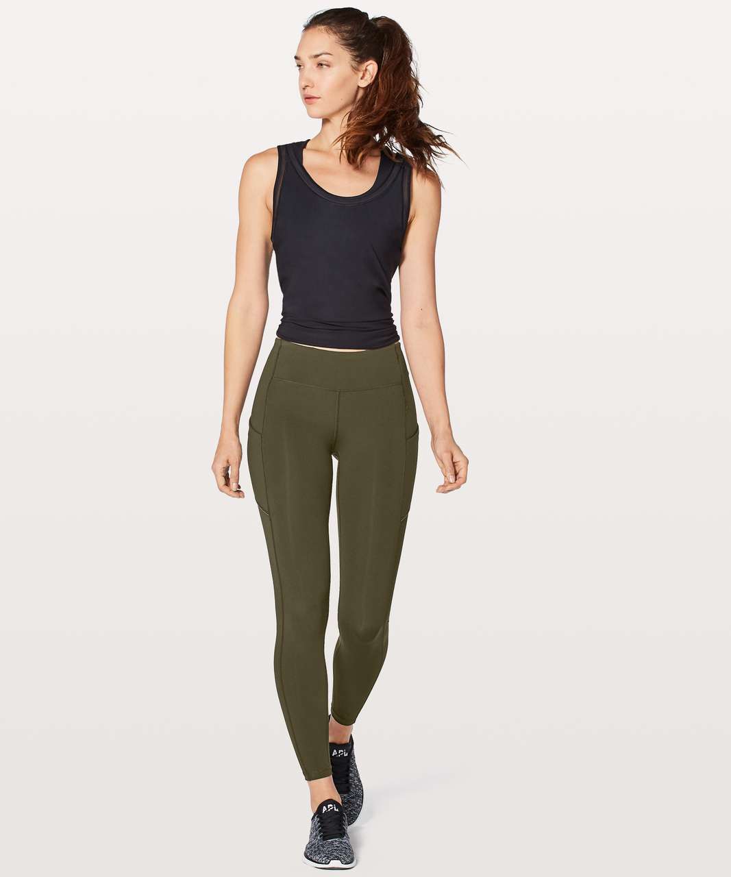 lululemon athletica, Pants & Jumpsuits, Dark Olive Lululemon Leggings  Speed Up Mid Rise Legging