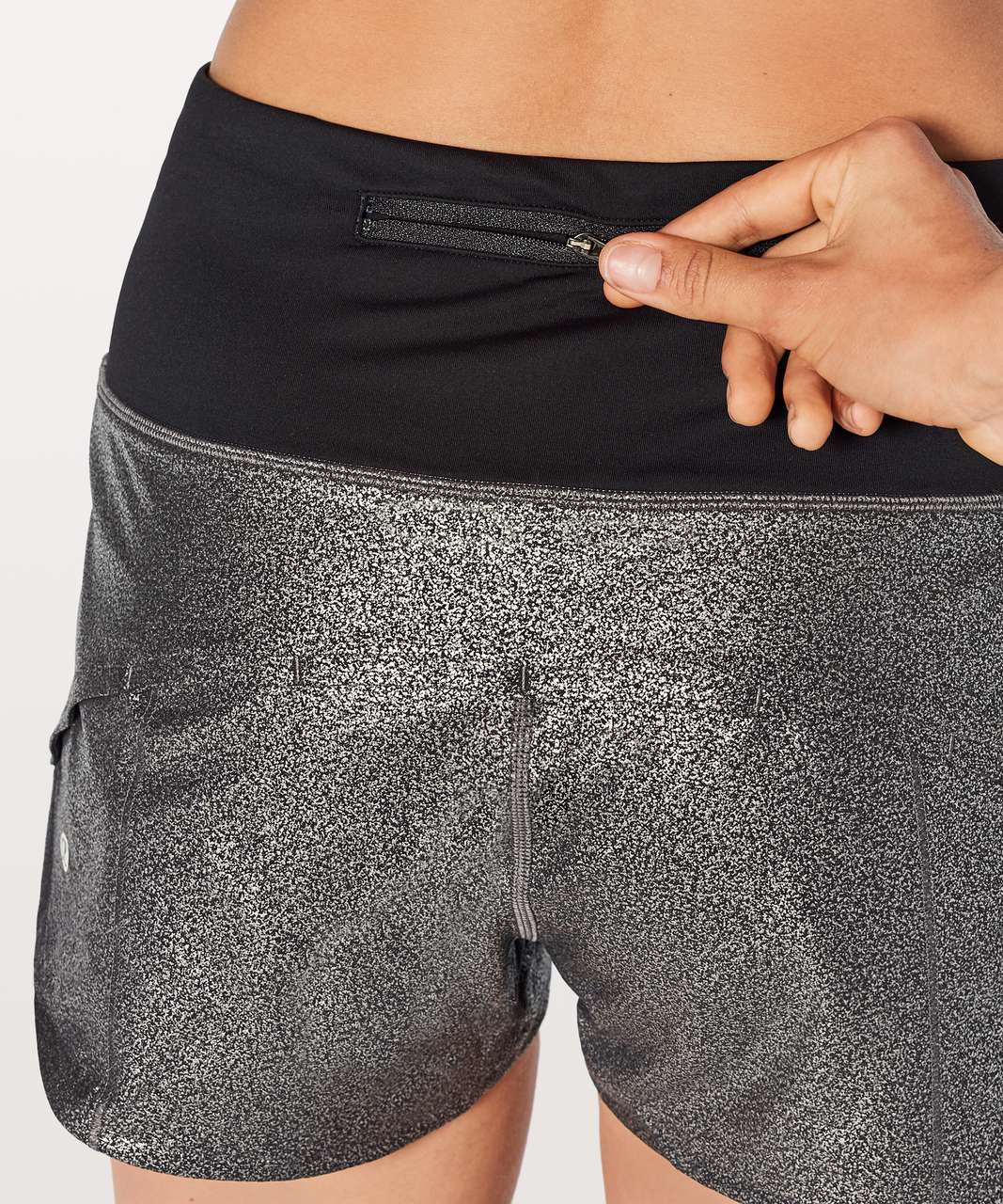 black speed up lululemon shorts