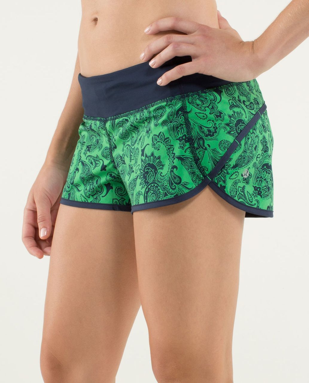 Lululemon Run:  Speed Short - Slalom Paisley Inkwell / Inkwell / Slalom Stripe Inkwell