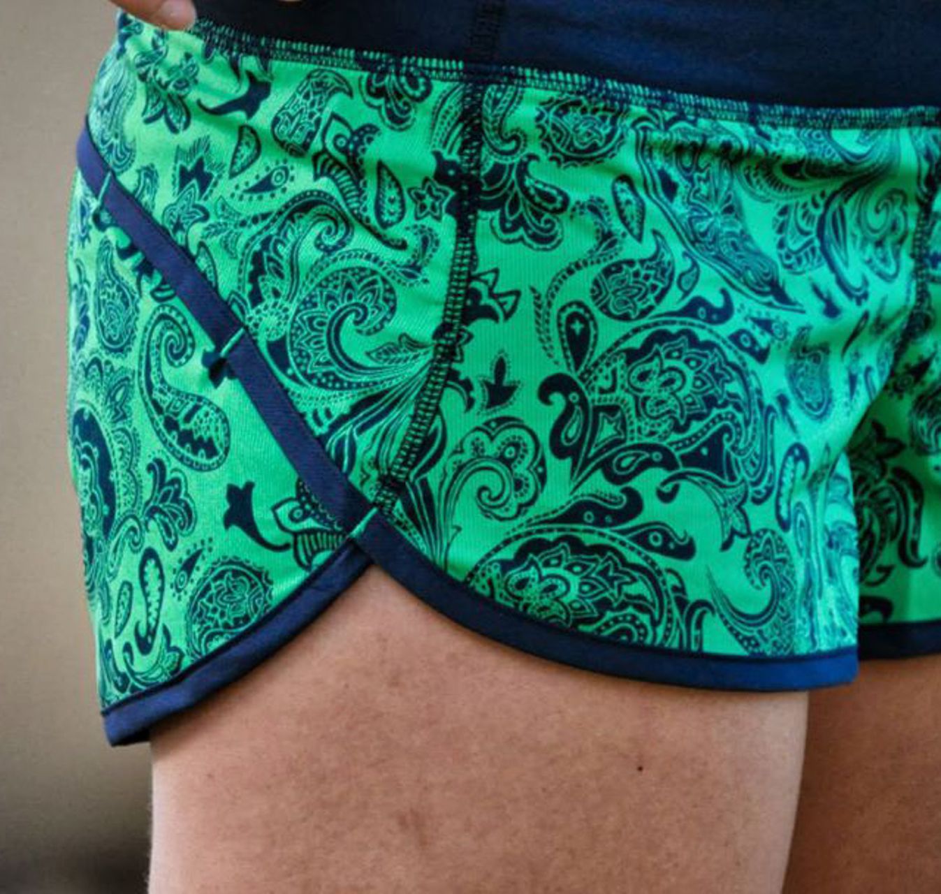 Lululemon Run:  Speed Short - Slalom Paisley Inkwell / Inkwell / Slalom Stripe Inkwell