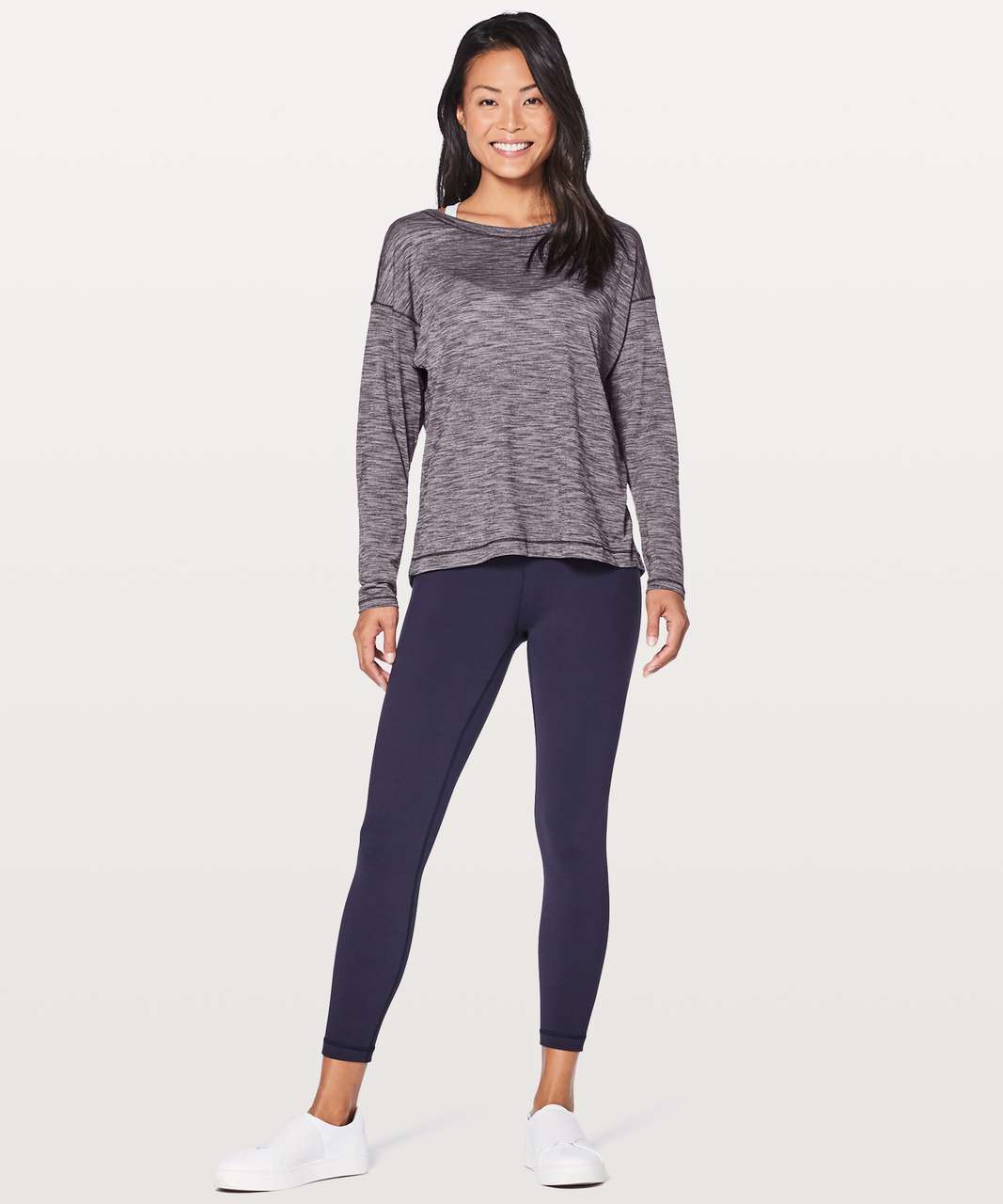 Lululemon Laced With Intent Long Sleeve - Heathered Black Grape