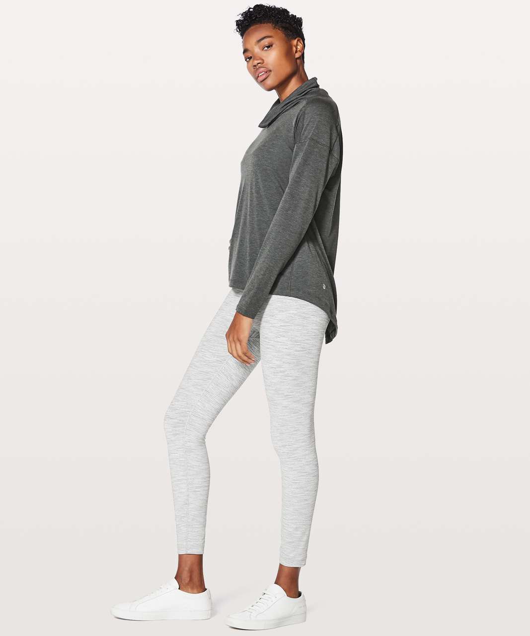 Lululemon See You In Savasana Long Sleeve - Heathered Deep Coal