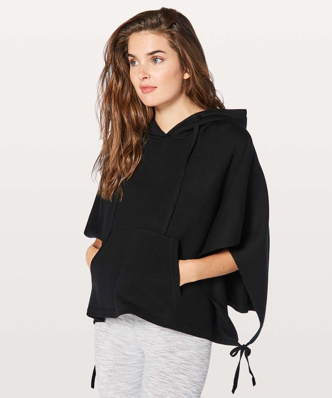 Lululemon All In A Day Hooded Poncho - Black - lulu fanatics