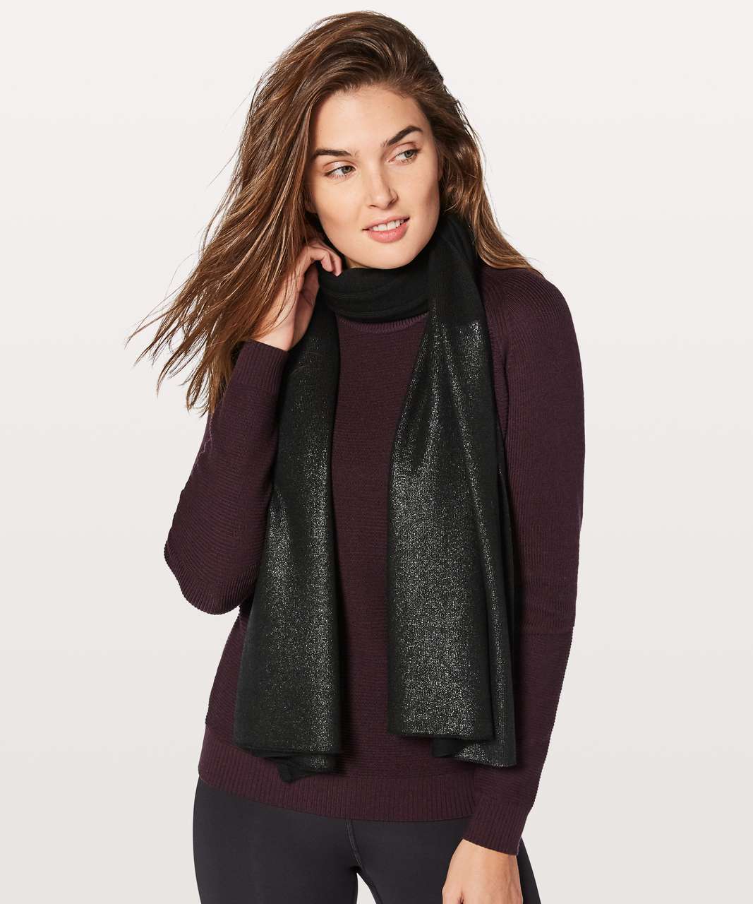 Lululemon All That Shimmers Scarf - Black / Black