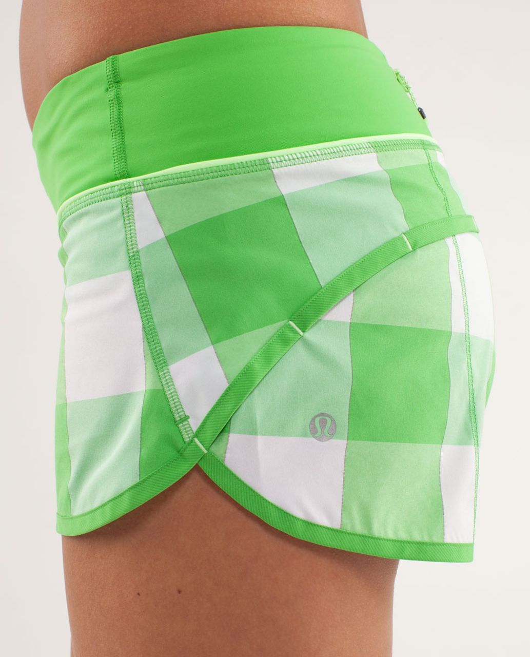 Lululemon Run:  Speed Short - Gros Gingham Frond / Frond