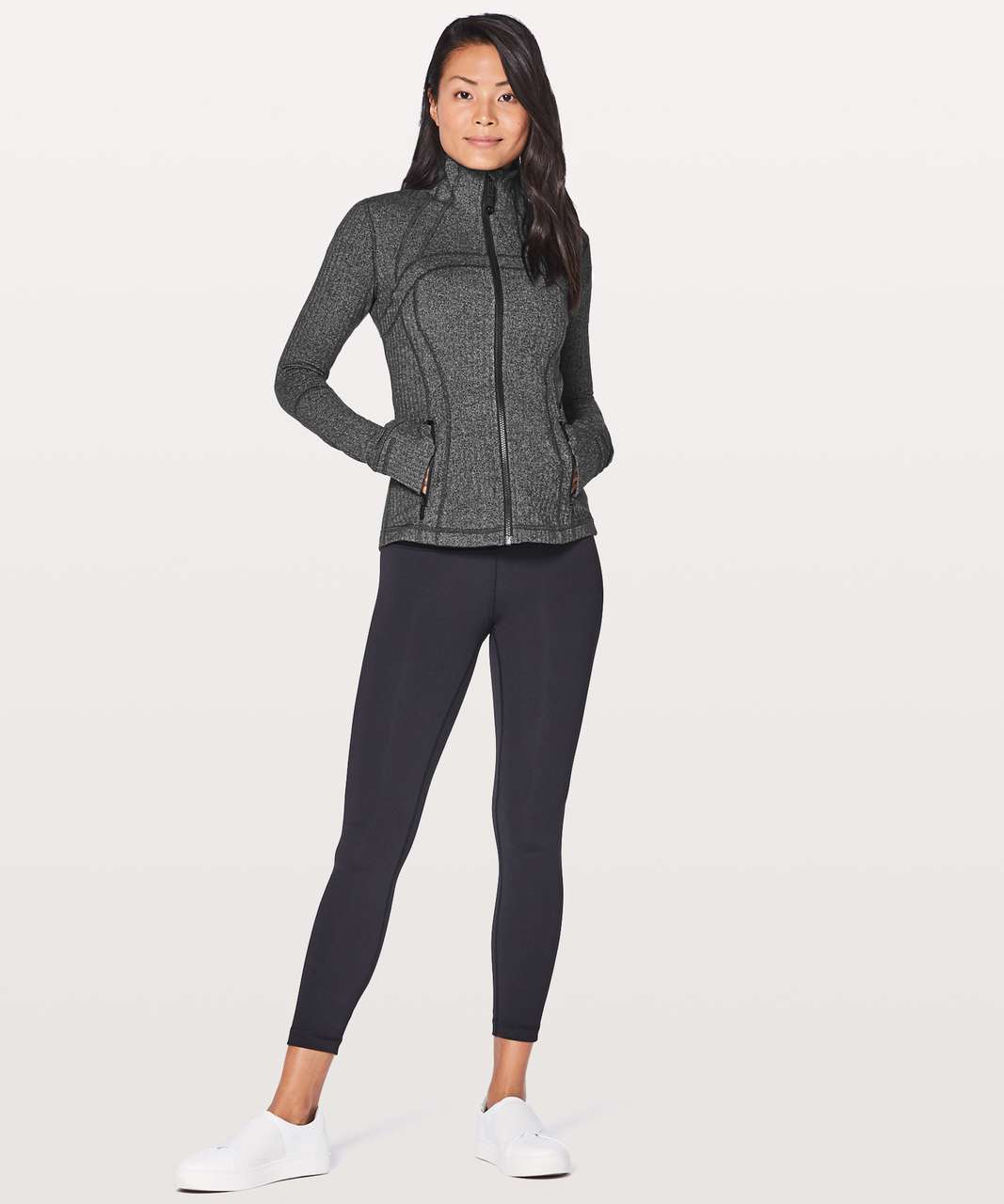 Lululemon Define Jacket - Heathered Herringbone Heathered Black Black  (First Release) - lulu fanatics