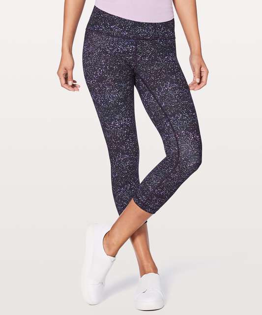 Lululemon Wunder Under Crop (Hi-Rise) - Space Dye Twist Sapphire Blue ...