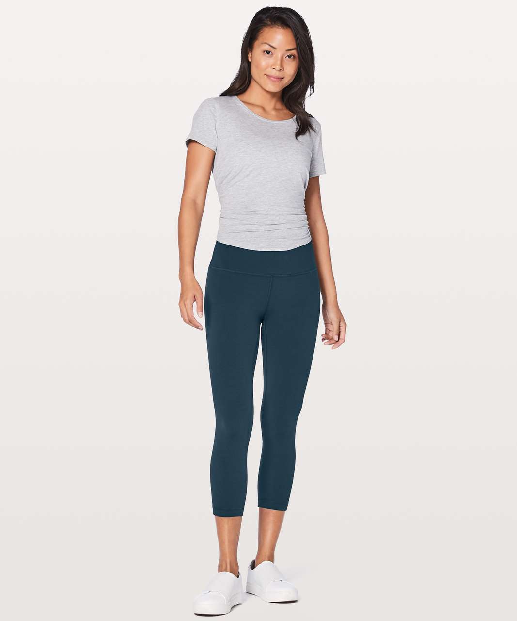 Lululemon Align Crop 21 Leggings Athletic Stretch Night Driver