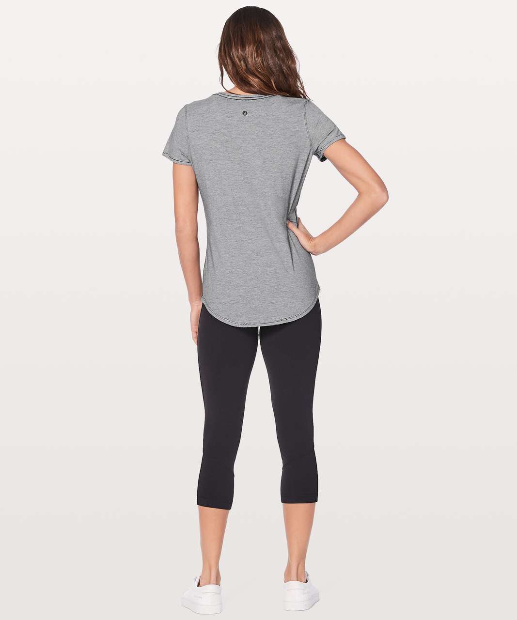 Lululemon Love Tee V - Wee Stripe Black White