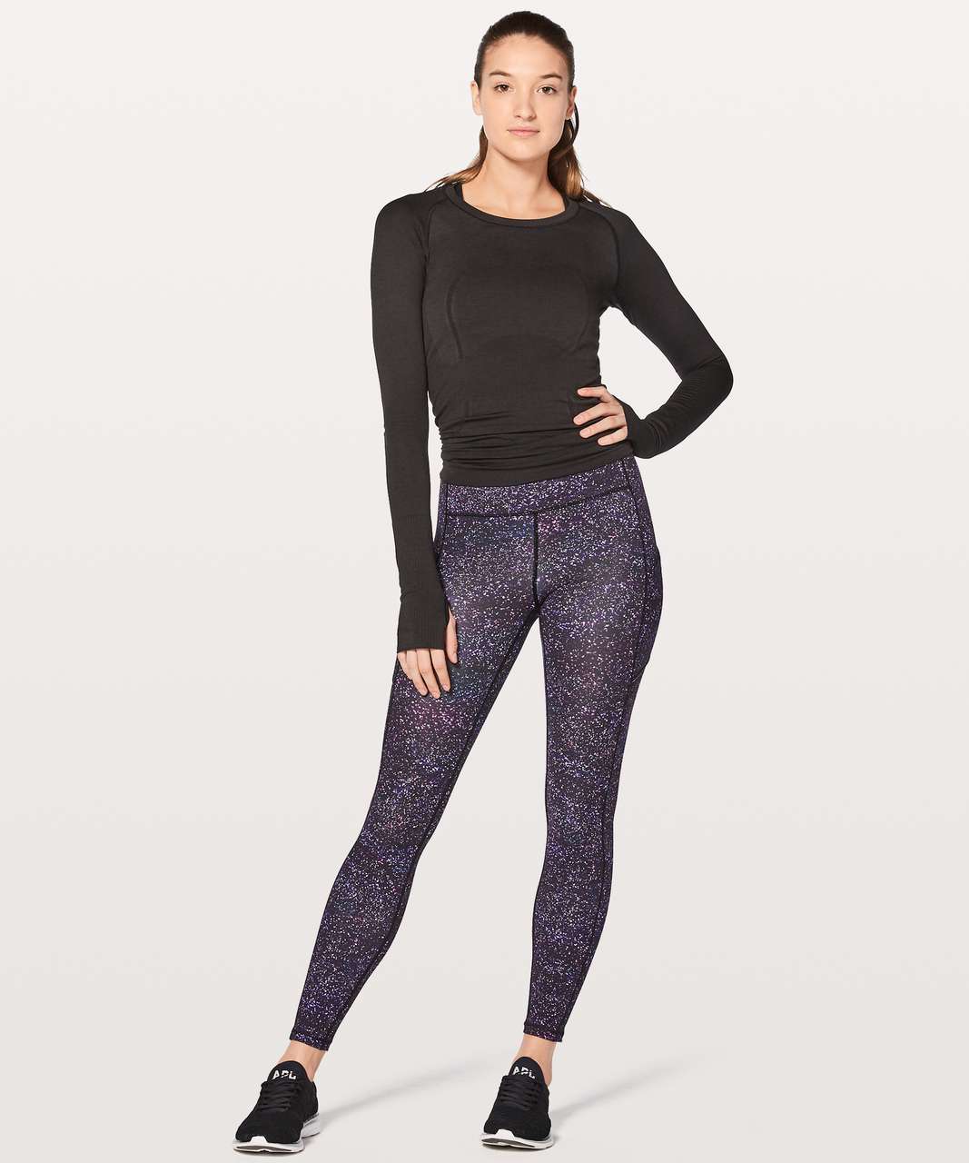 Lululemon Speed Tight V Strive Multi Mermaid Rainbow Splatter Non  Reflective 6