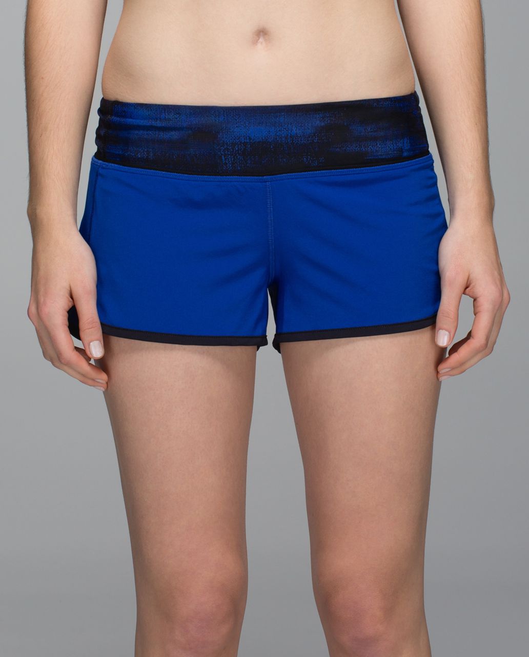 Lululemon Speed Short *4-way Stretch 2.5" - Harbor Blue / Nightsky Harbor Blue Black / Black