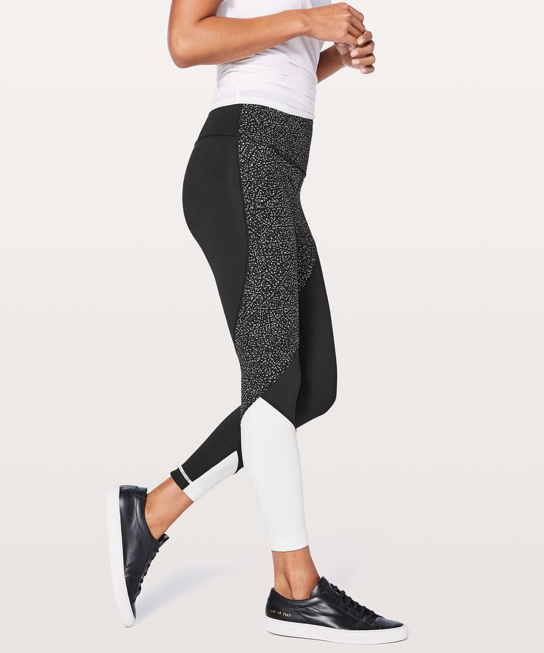 Lululemon Wunder Under Hi-Rise 7/8 Tight (Special Edition) 25" - Night View White Black / Black / White