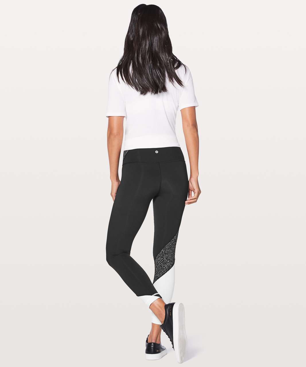 Lululemon Wunder Under Hi-Rise 7/8 Tight (Special Edition) 25" - Night View White Black / Black / White