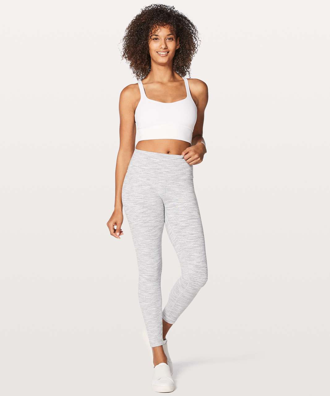 Lululemon Double Tap Long Line Bra - White - lulu fanatics