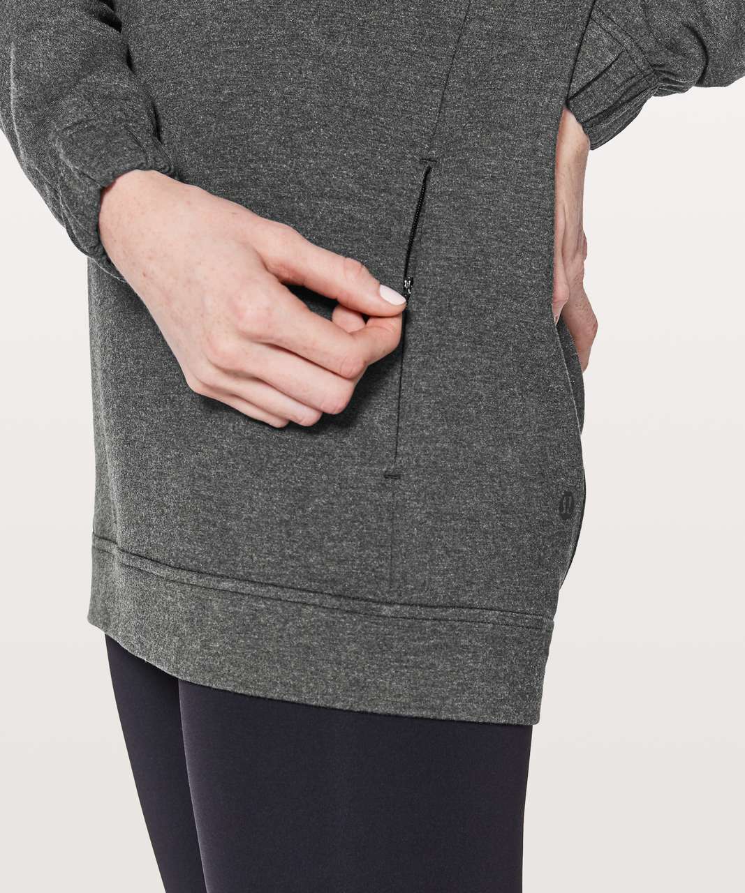 Lululemon Twisted & Tucked Long Sleeve - Heathered Mod Black