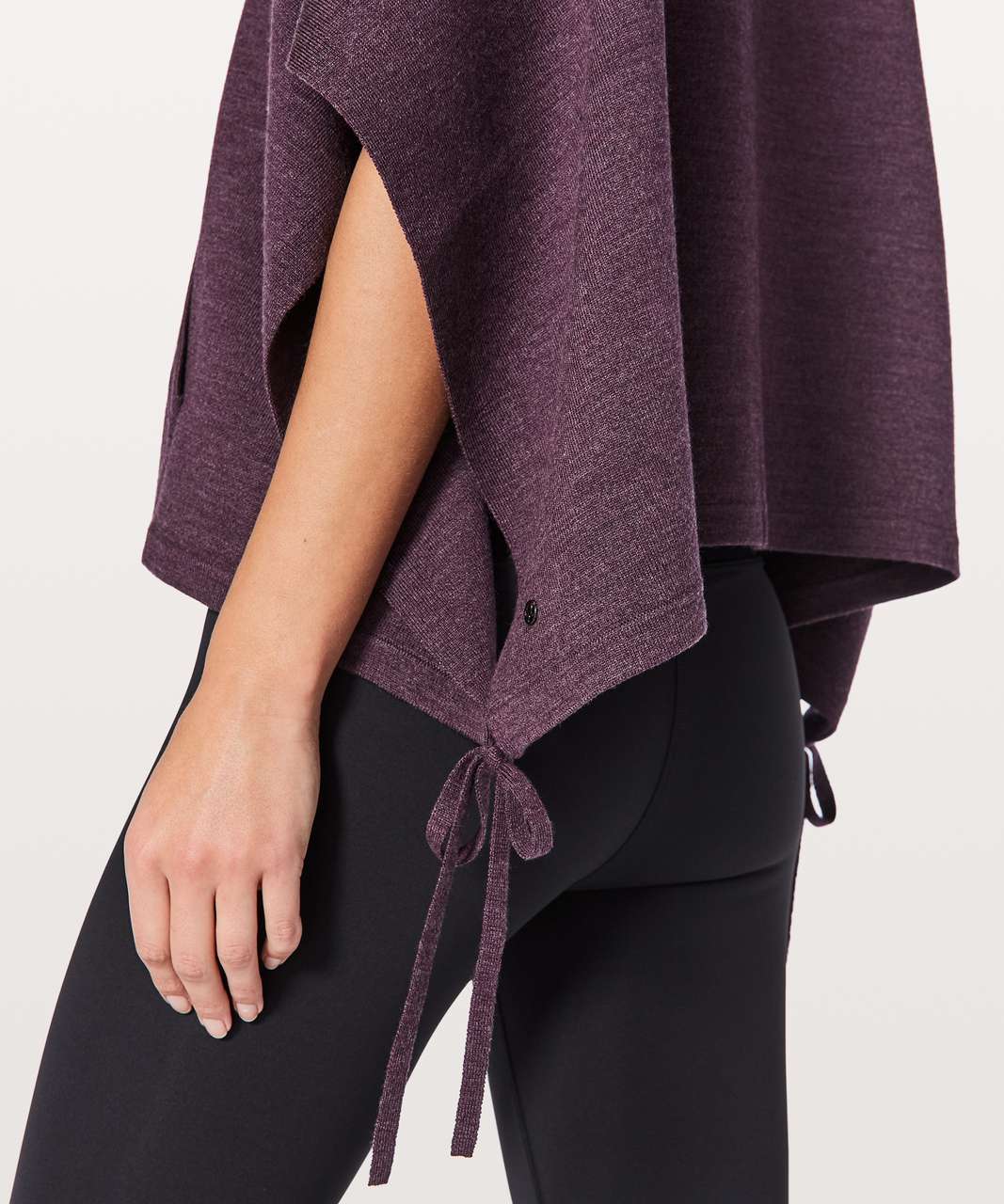 Lululemon All In A Day Hooded Poncho - Heathered Black Cherry