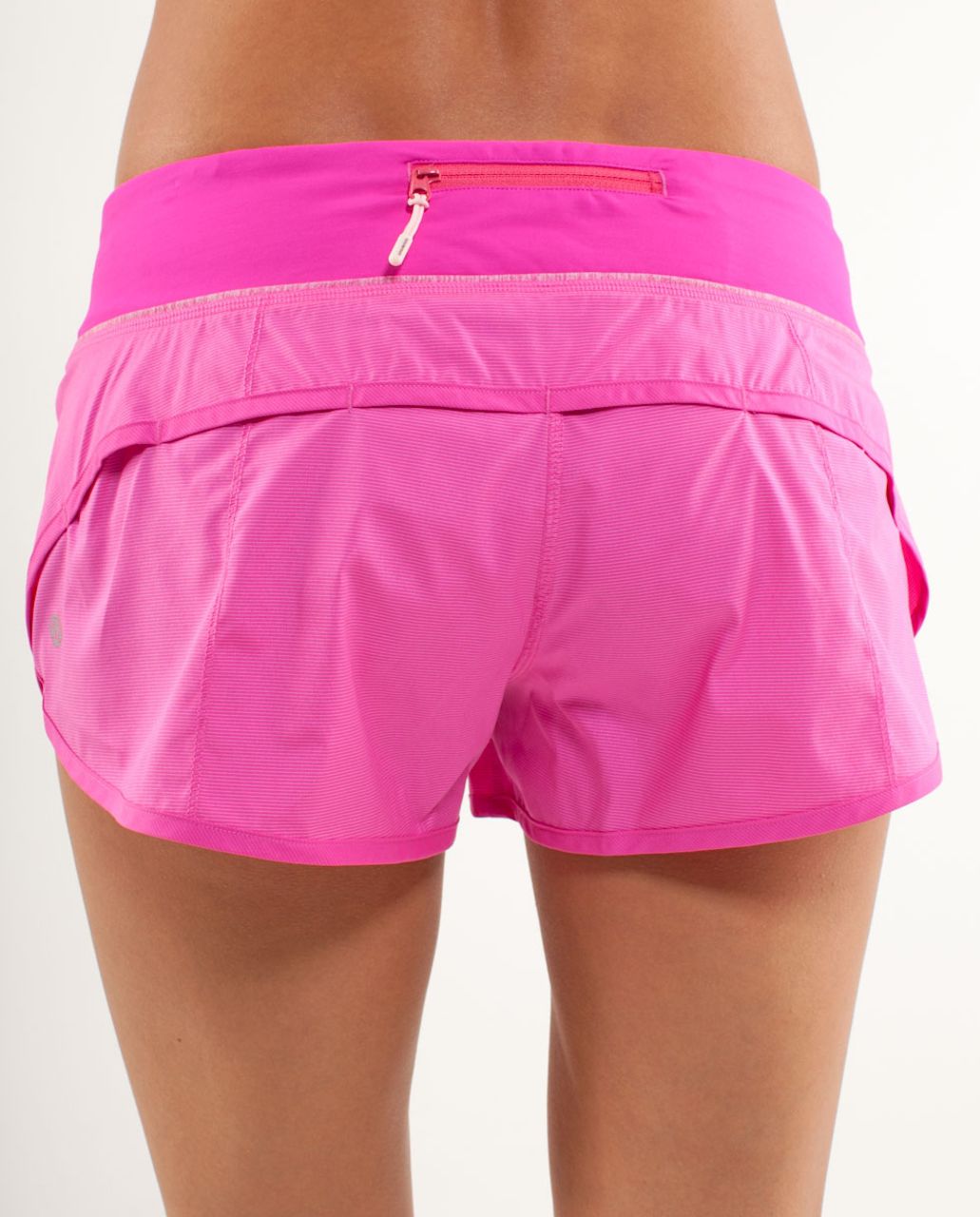 Lululemon Run:  Speed Short - Paris Pink White Microstripe /  Paris Pink