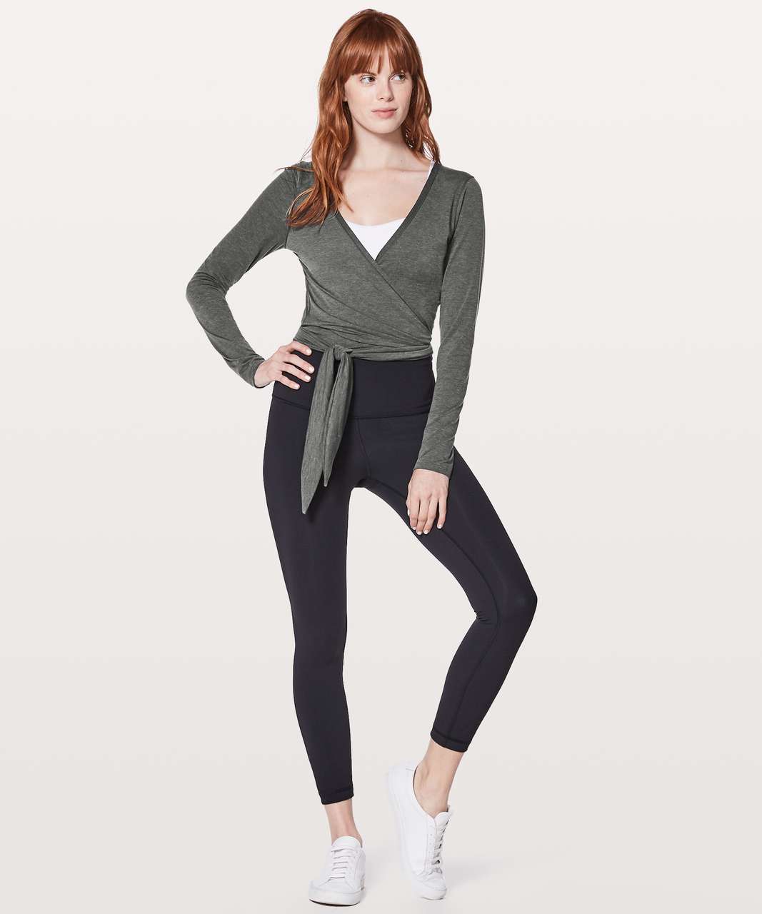 Lululemon Tied To It Wrap - Heathered Black - lulu fanatics