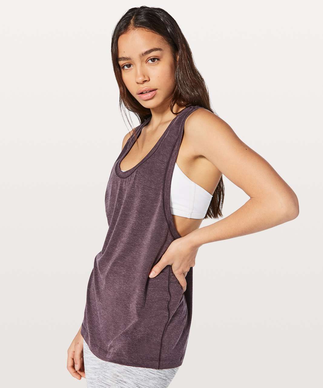 Lululemon See You In Savasana Tank - Heathered Black Cherry