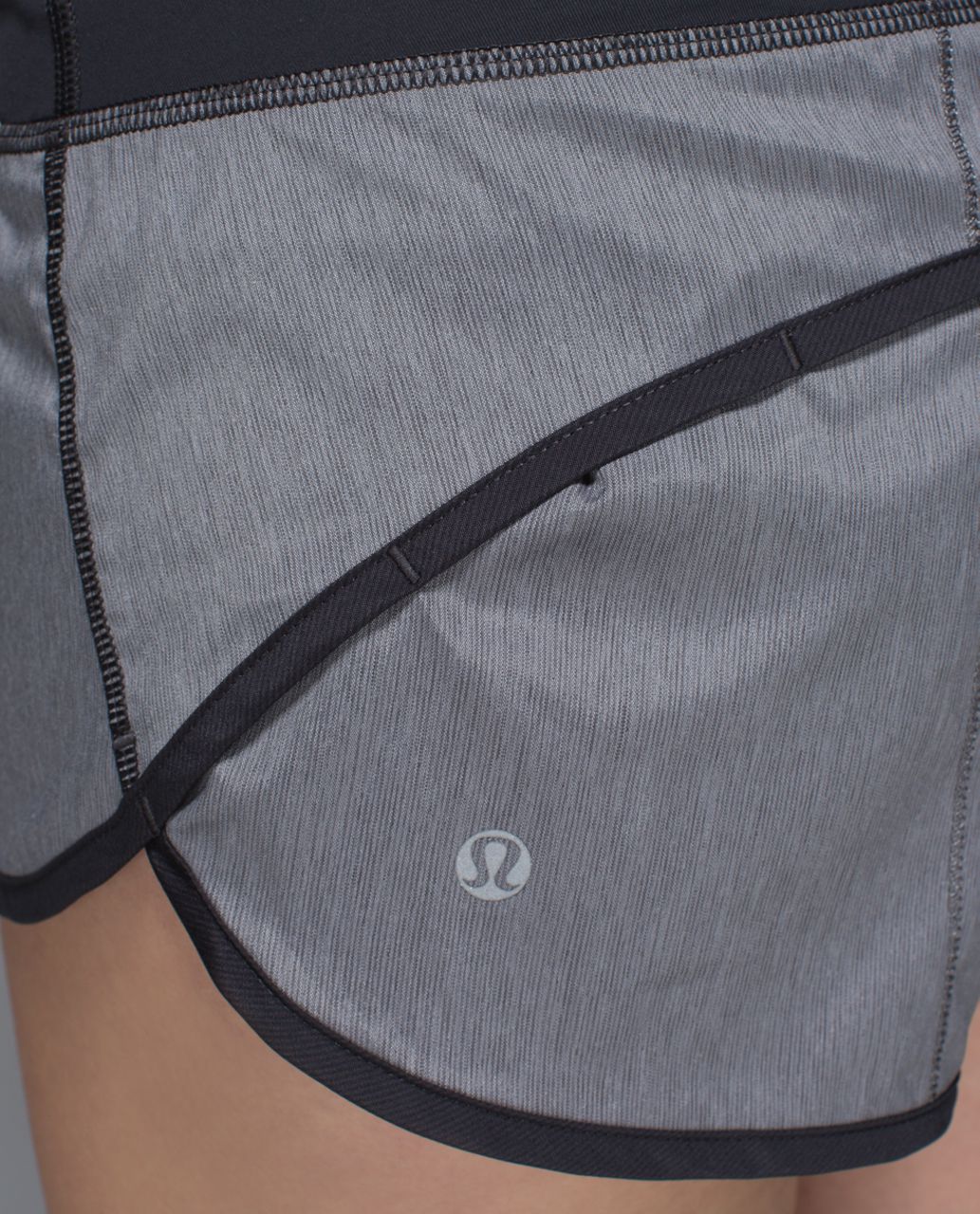 Lululemon Run:  Speed Short *4-way Stretch - Heathered Slate / Deep Coal