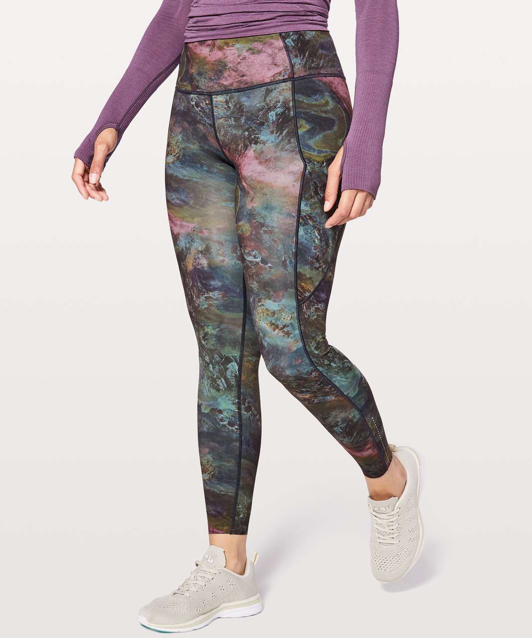 Lululemon Fast & Free 7/8 Tight II *Nulux 25 Pixel Haze Multi