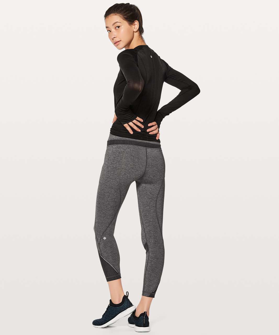 Lululemon Inspire Tight II - Heathered Black / Black