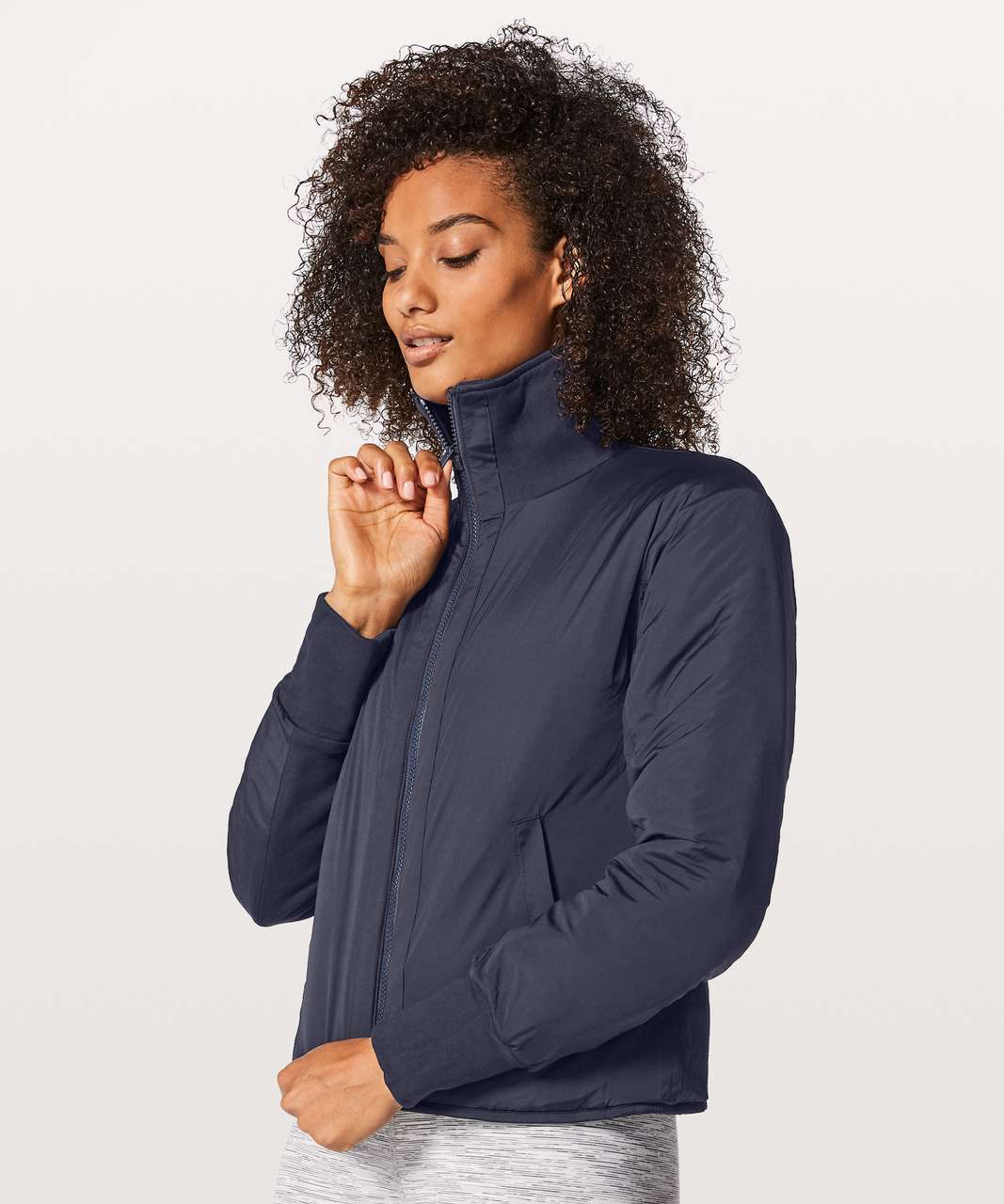 Lululemon Forever Warm Jacket - Midnight Navy - lulu fanatics