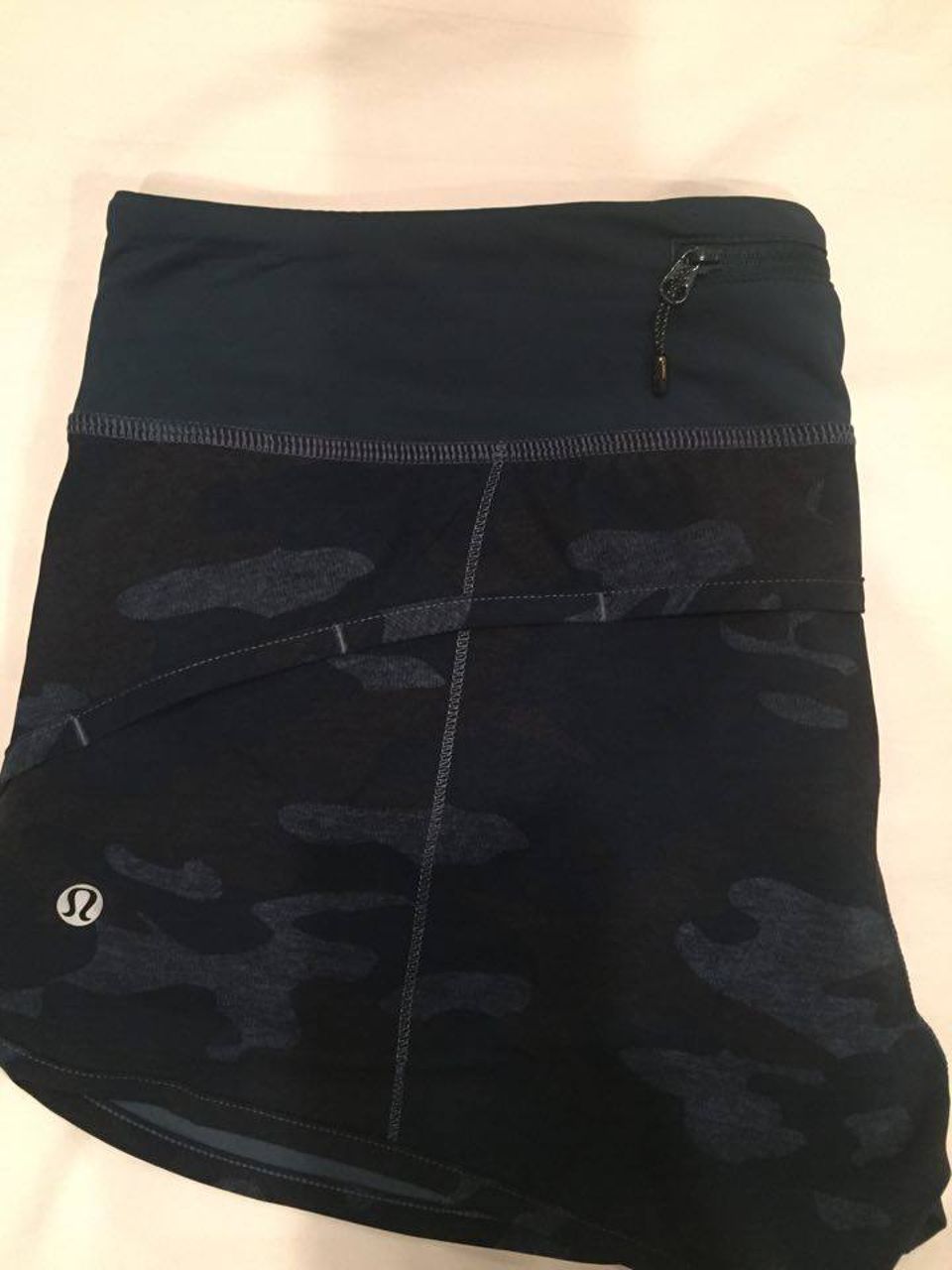 Lululemon Run:  Speed Short *4-way Stretch - Heathered Texture Lotus Camo Oil Slick Blue / Alberta Lake