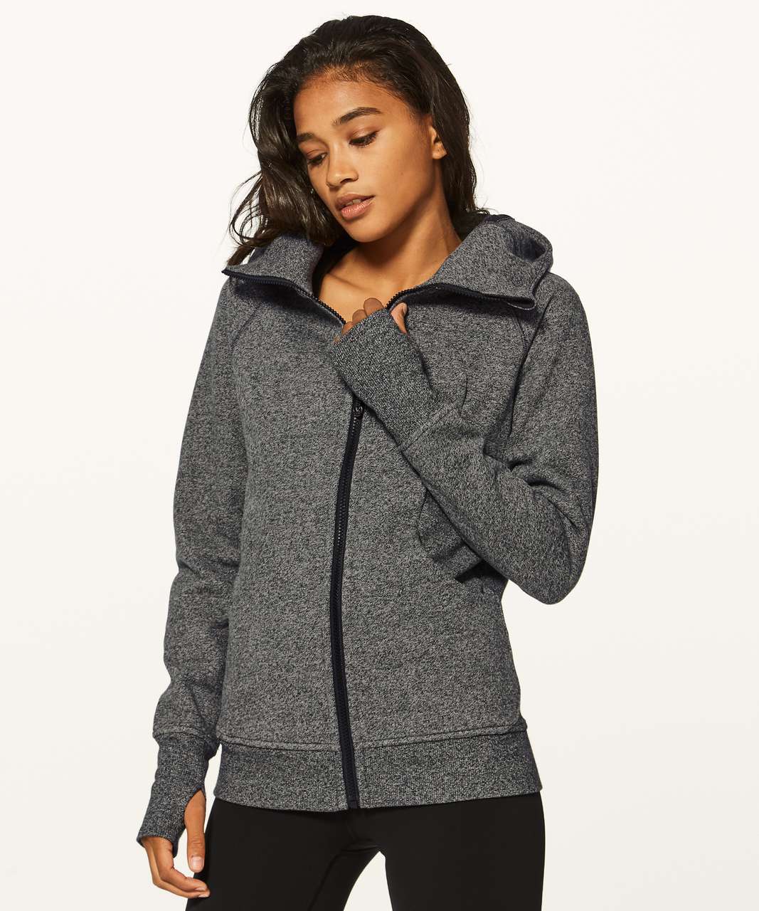 Lululemon Scuba Hoodie (4, Heathered Speckled Medium Grey