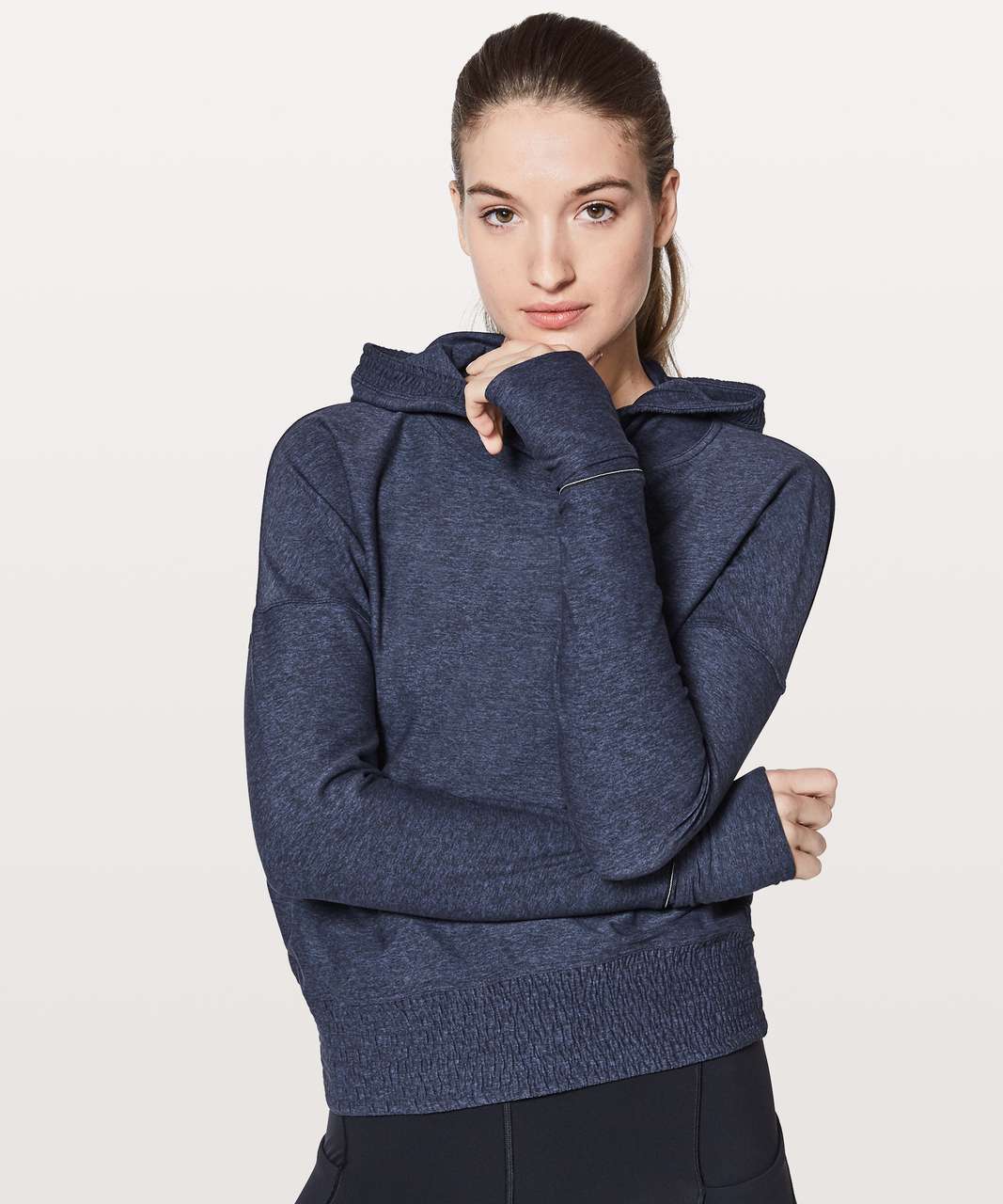 Lululemon Lead The Pack Hoodie - Heathered Stony Grape / Black