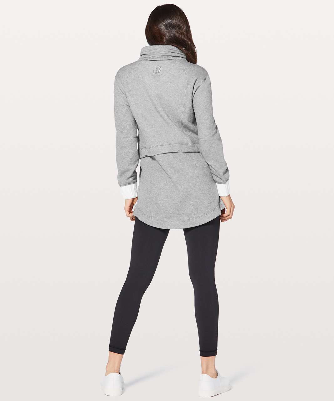 Lululemon Light As Warmth Jacket - Heathered Medium Grey / White