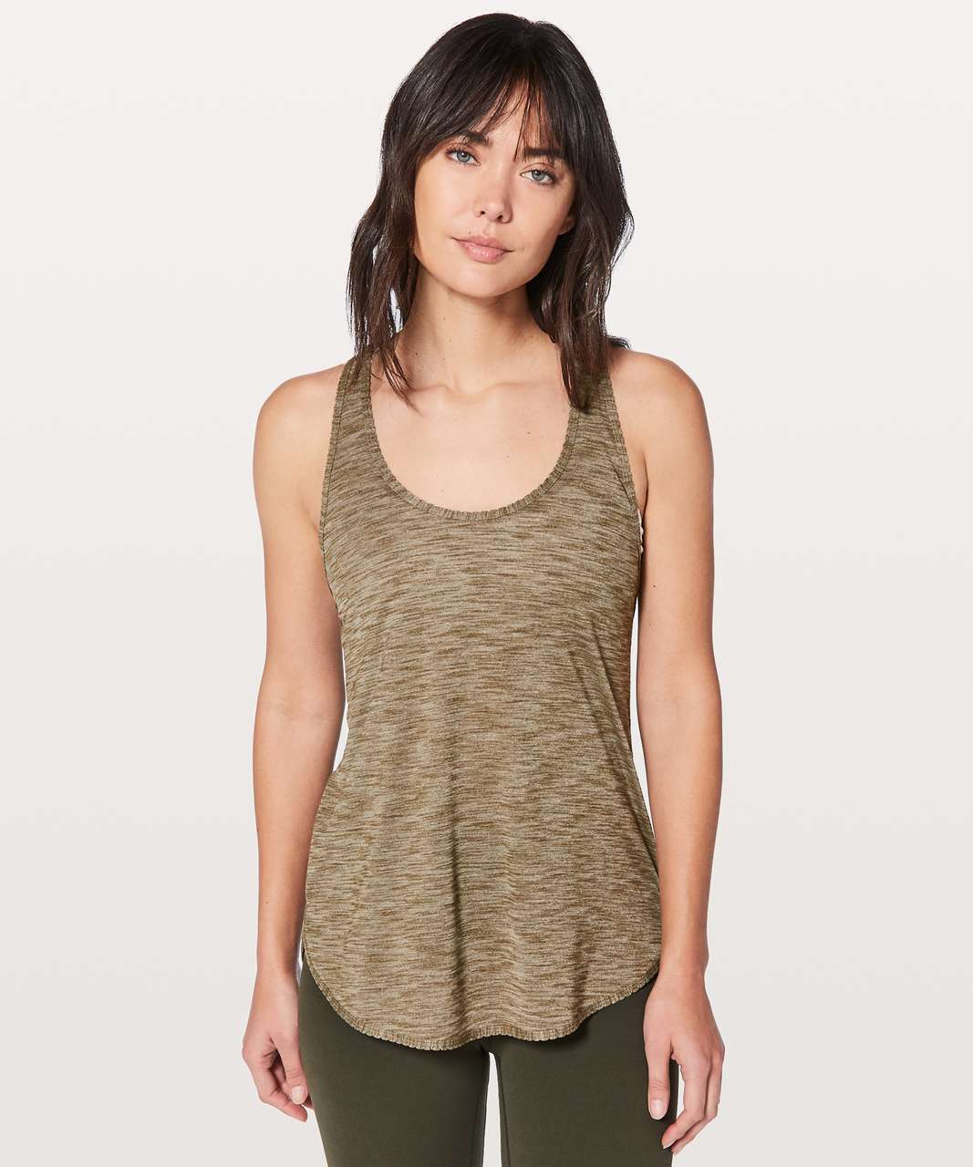 Lululemon 105 F Singlet - Heathered Military Green