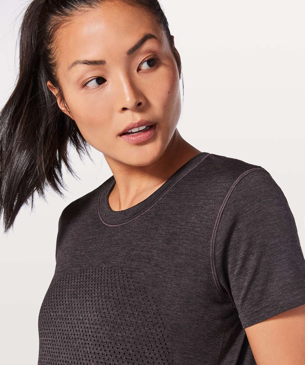 Lululemon Breeze By Short Sleeve - Black Cherry / Black