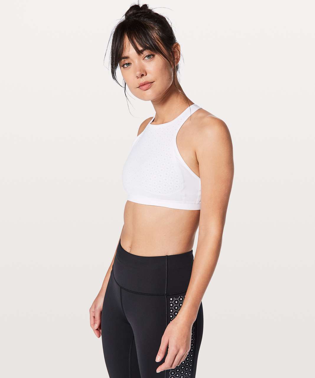 NWT Lululemon Colour Me Quick Bra Black / White BLK/WHT Sz 10 - 65838