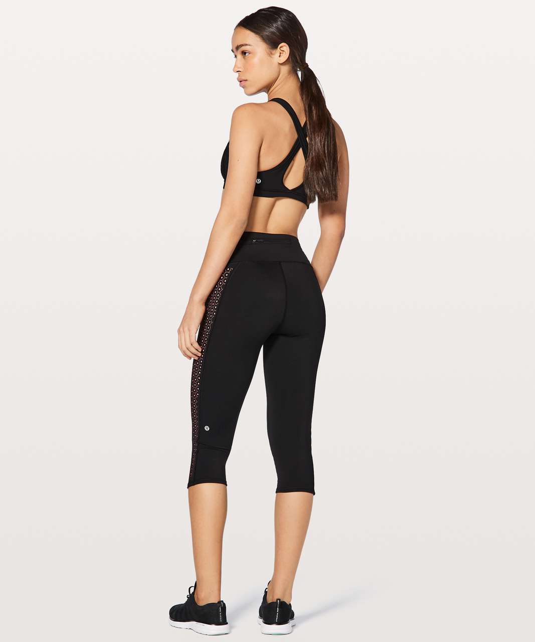 Lululemon Colour Me Quick Crop 17 - Black / Flash Light Tone - lulu  fanatics