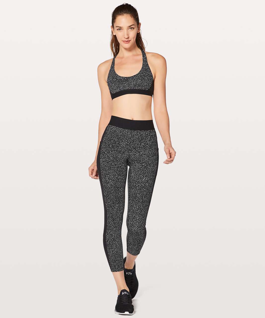 Lululemon Box It Out Tight - Night View White Black / Black - lulu fanatics