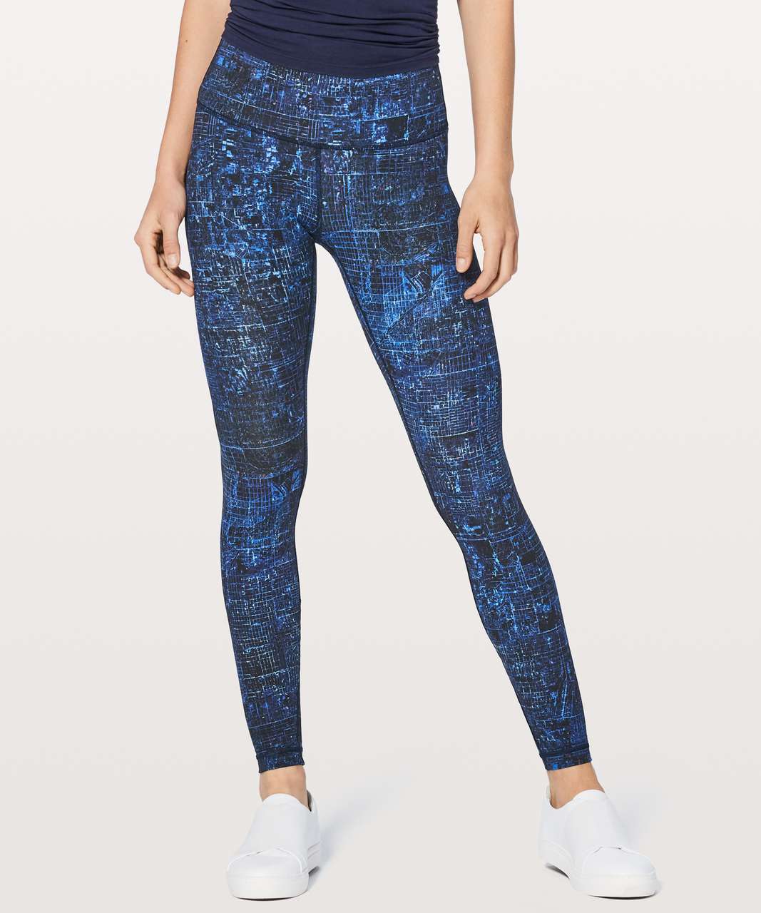 Lululemon Speed Wunder Tight 28” Nulux Tropics Blue Black TWUB Size 6 83550