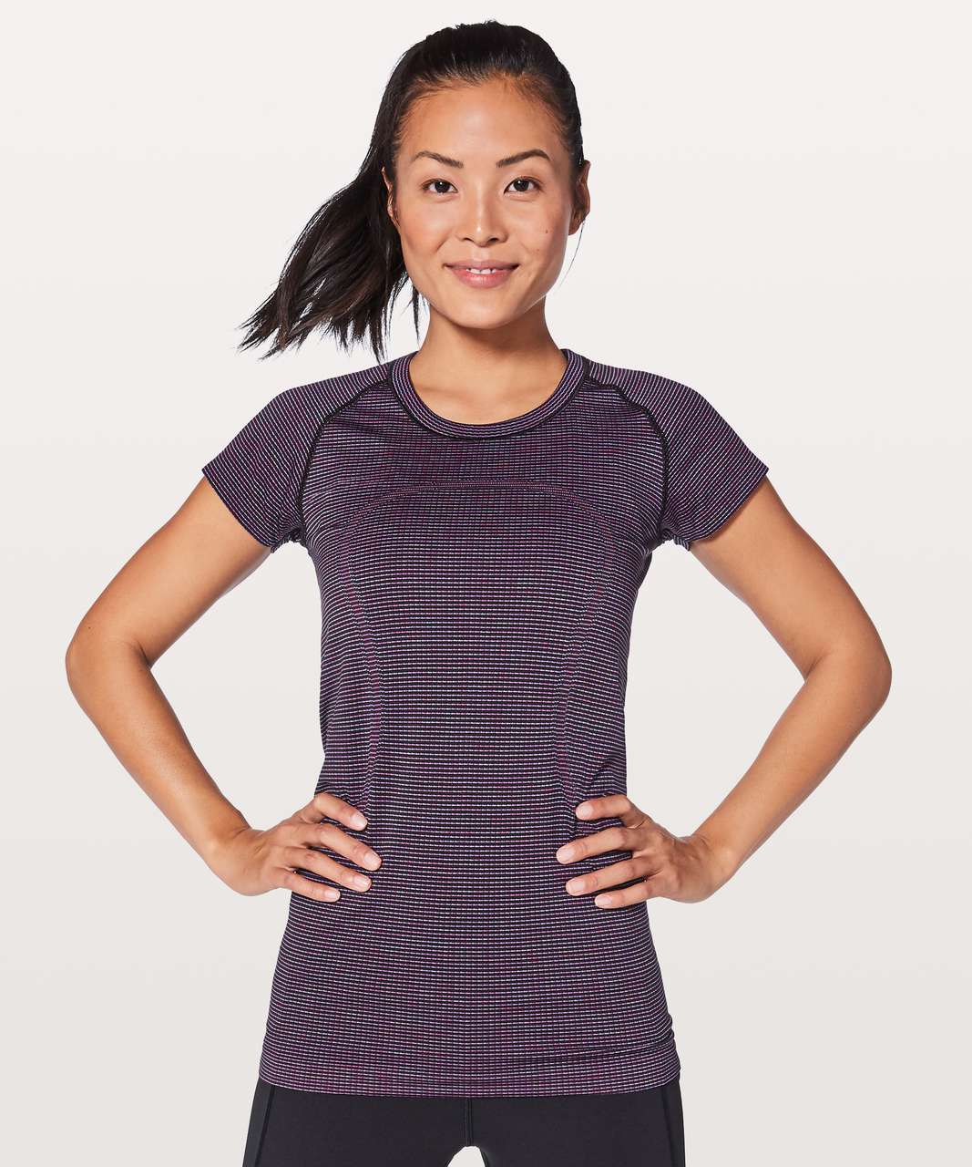 Lululemon Swiftly Tech Short Sleeve Crew - Pink Paradise / Black / Lavender / Blue