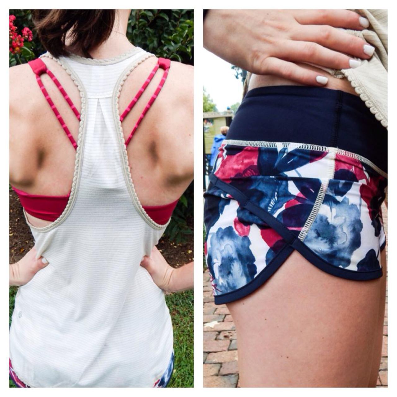 Lululemon Run:  Speed Short *4-way Stretch - Inky Floral Ghost Inkwell Bumble Berry / Inkwell