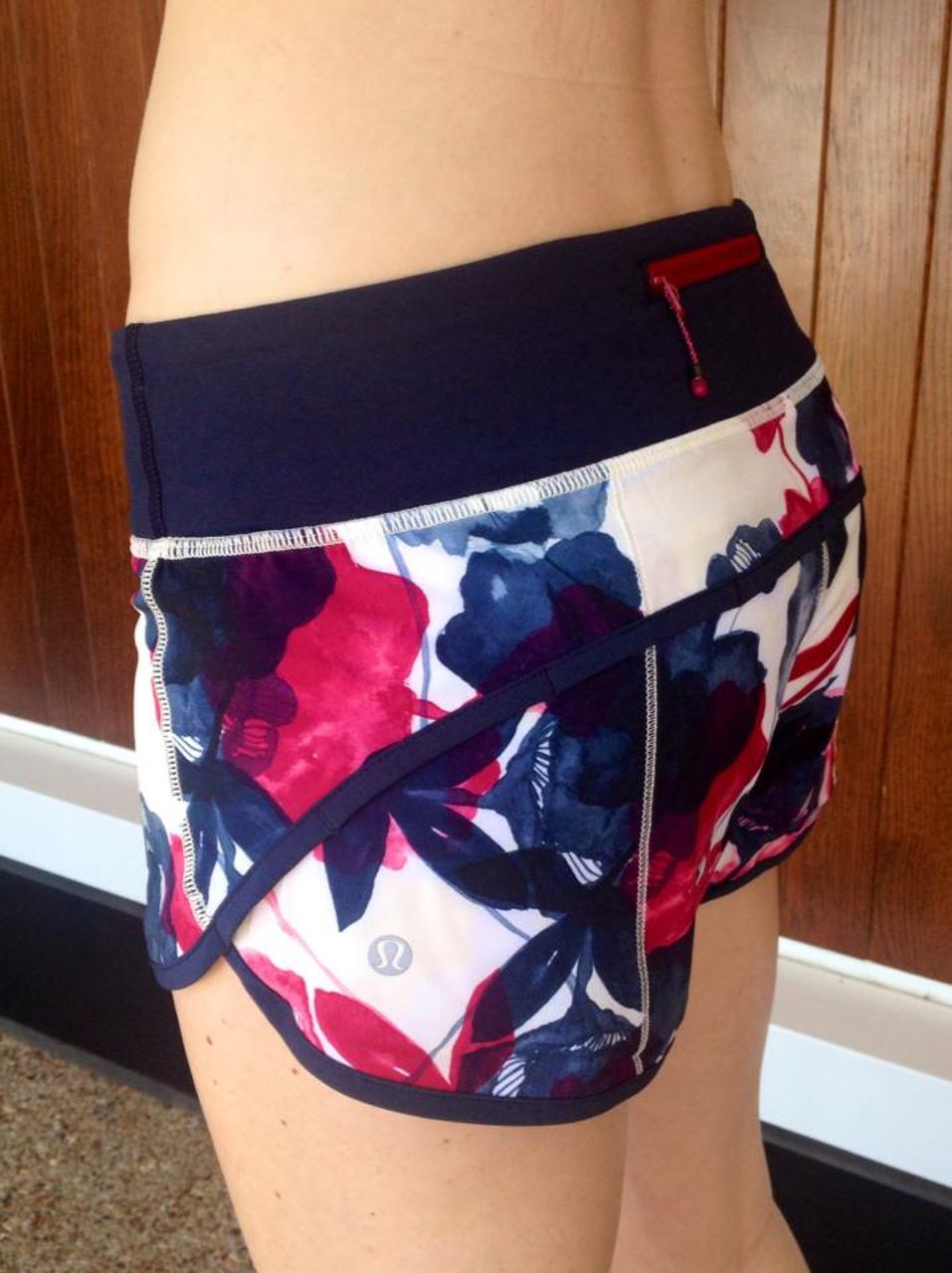 Lululemon Run:  Speed Short *4-way Stretch - Inky Floral Ghost Inkwell Bumble Berry / Inkwell