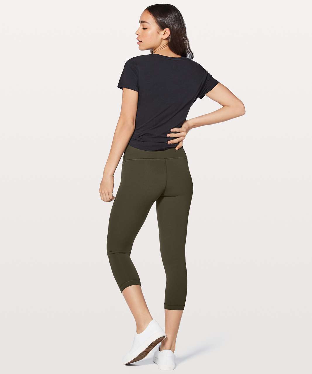 Lululemon Wunder Under Crop (Hi-Rise) *Full-On Luxtreme 21" - Dark Olive (First Release)