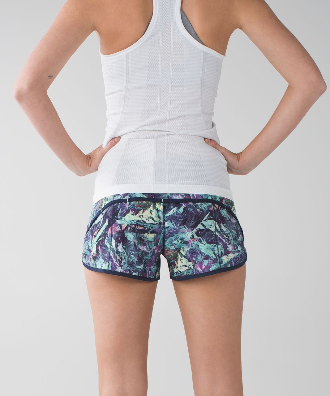 Lululemon Run:  Speed Short *4-way Stretch - Iridescent Multi / Deep Navy