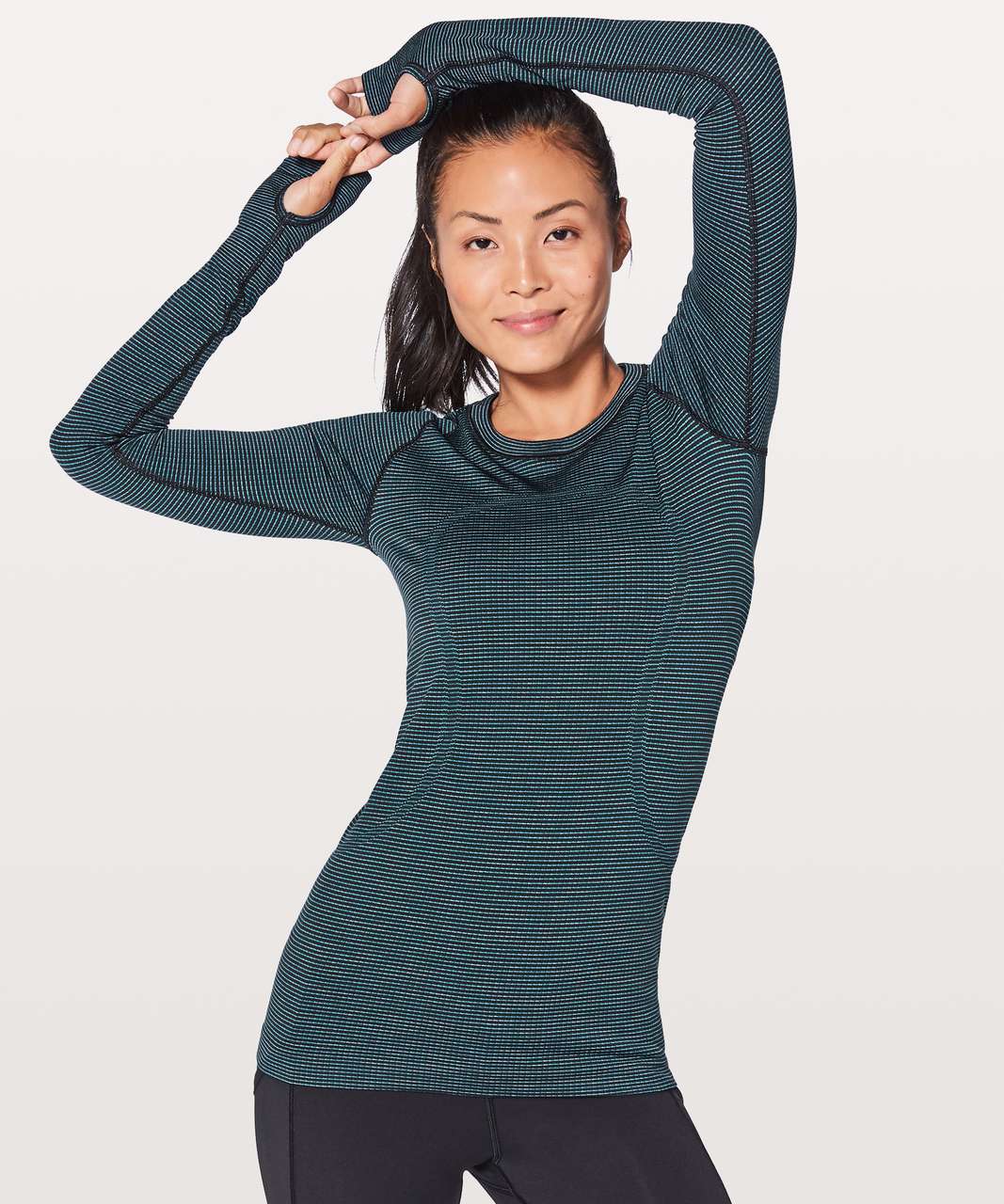 Lululemon Swiftly Tech Long Sleeve Crew - Dark Maritime / Black / Lavender / Blue