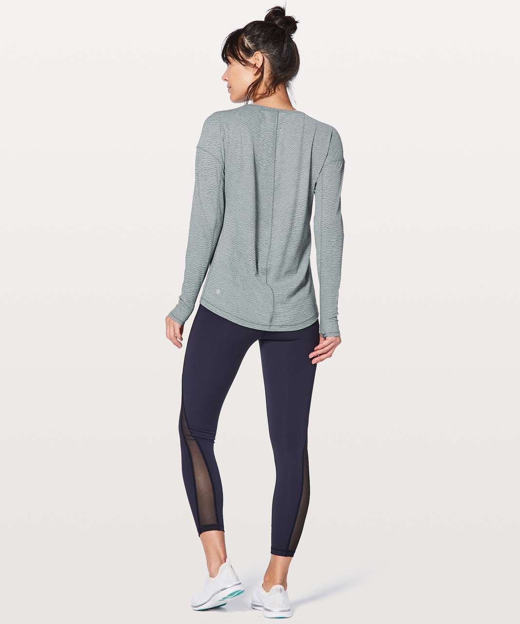 Lululemon Meant To Move Long Sleeve - Sheer Luon Pebble Jacquard V2 Arctic Grey Ice Grey