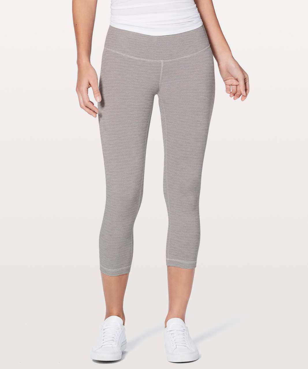 Lululemon Wunder Under Crop III 21" - Luon Pique Slate Silver Spoon