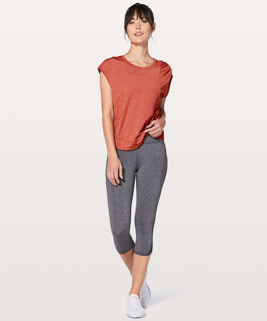 Lululemon Gait Keeper Short Sleeve - Heathered Bonfire