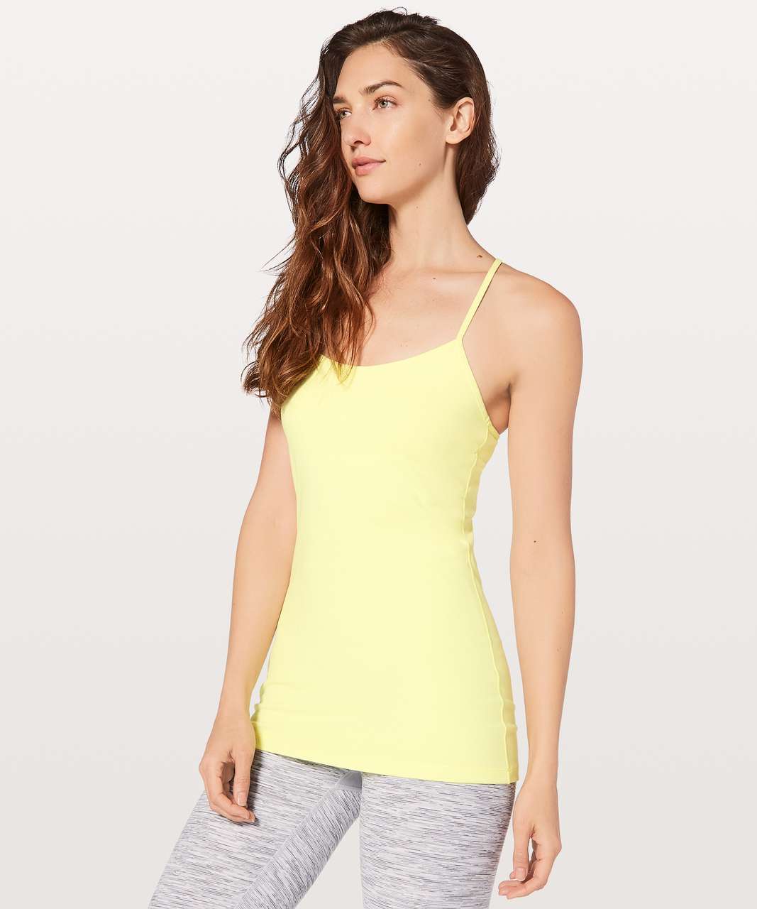 Lululemon Power Pose Tank Light Support For A/B Cup - Sheer Lemon ...