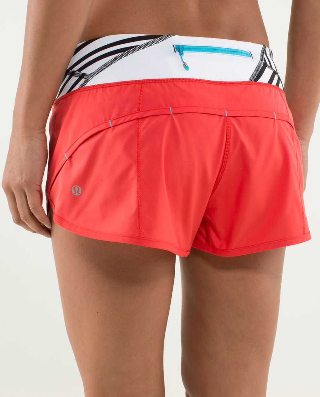 Lululemon Run:  Speed Short - Love Red / Quilt Summer13 4