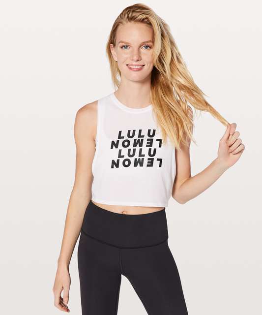 NWT Lululemon Muscle Love Crop Tank *Tough - Tank Top Rhino Grey cropped